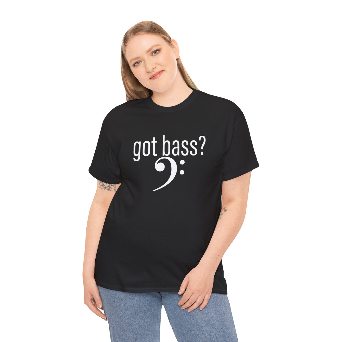 "got bass!" Unisex Heavy Cotton Tee