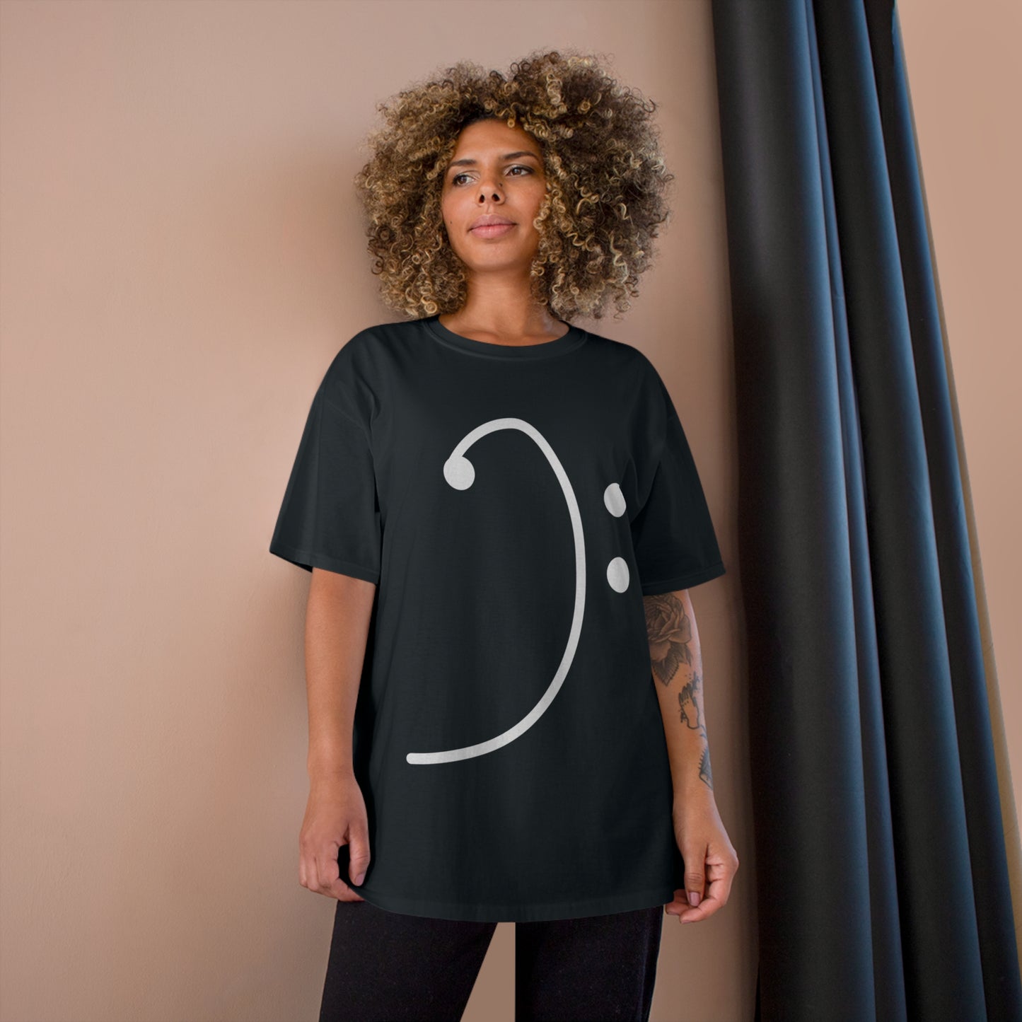 White "BASS Clef" Champion T-Shirt