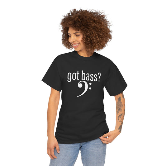 "got bass!" Unisex Heavy Cotton Tee