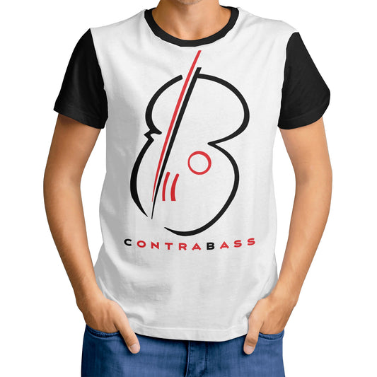 Two Tone "ContraBASS" Men's Print T-shirt