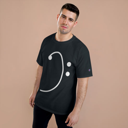 White "BASS Clef" Champion T-Shirt