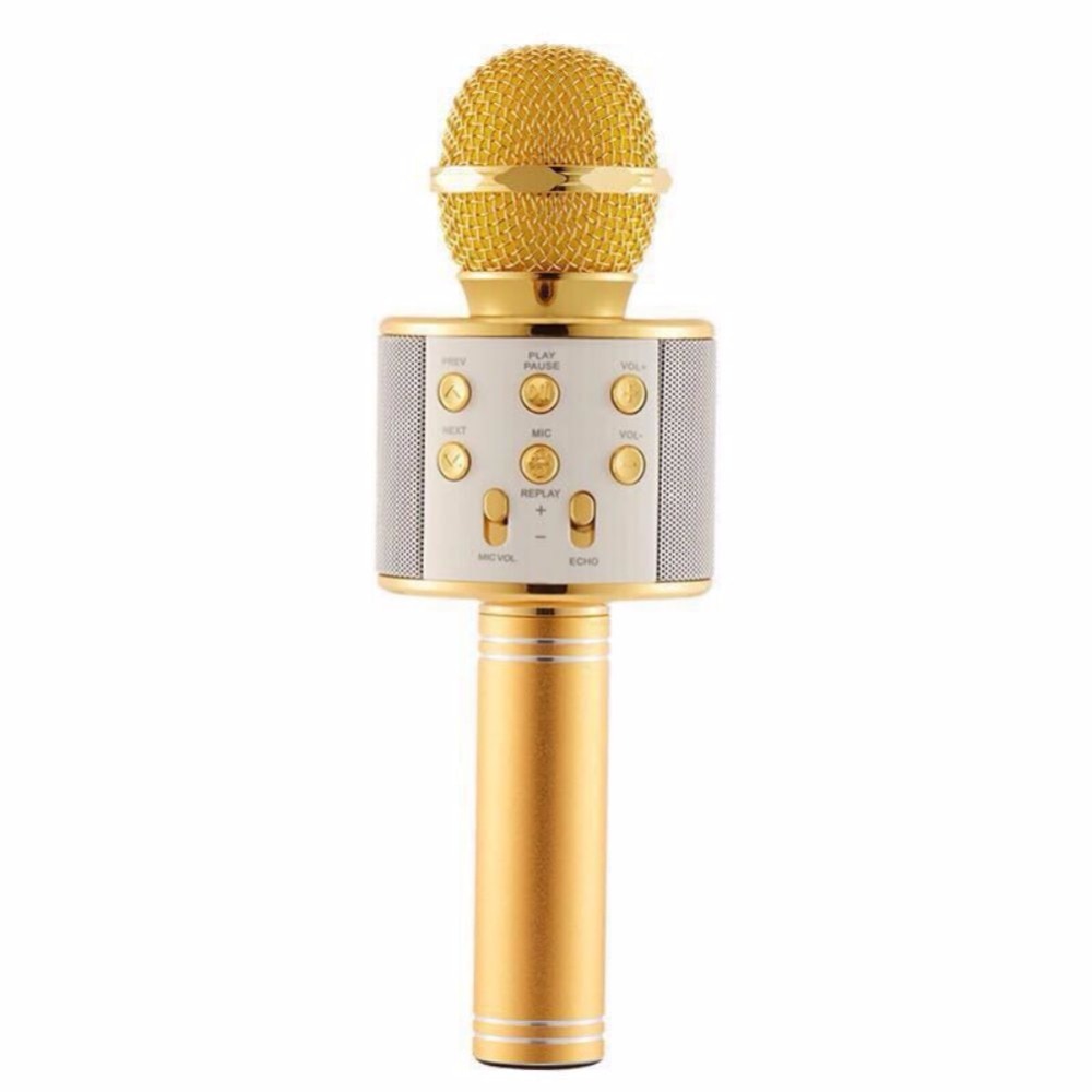 WS 858 Wireless Bluetooth Karaoke Handheld Microphone USB KTV Microfone Player Bluetooth Mic Speaker Record Music Microphon