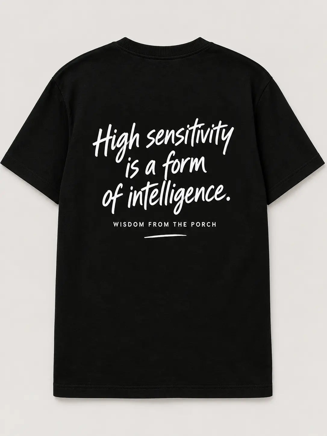 Back mockup: High sensitivity is a form of intelligence.