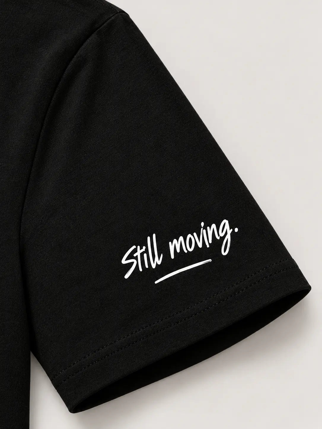 Sleeve mockup: Still moving.